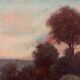 Tableau HST "Twilight Countryside" signed (?) + frame