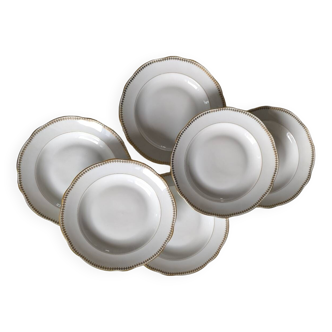 Set of 6 Sologne porcelain plates