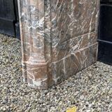 Louis XV Style Fireplace In Grey Marble Of the Ardennes