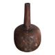 Vintage African wooden carved gourd bottle.