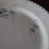 Round serving dish iron earth Ht Boulenger & Cie Choisy le Roi decor Roscoff