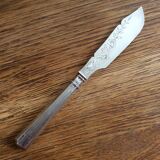 Butter knife blade and handle in silver ecusson virgin monogram