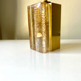 Scandinavian midcentury wall light in crystal and brass