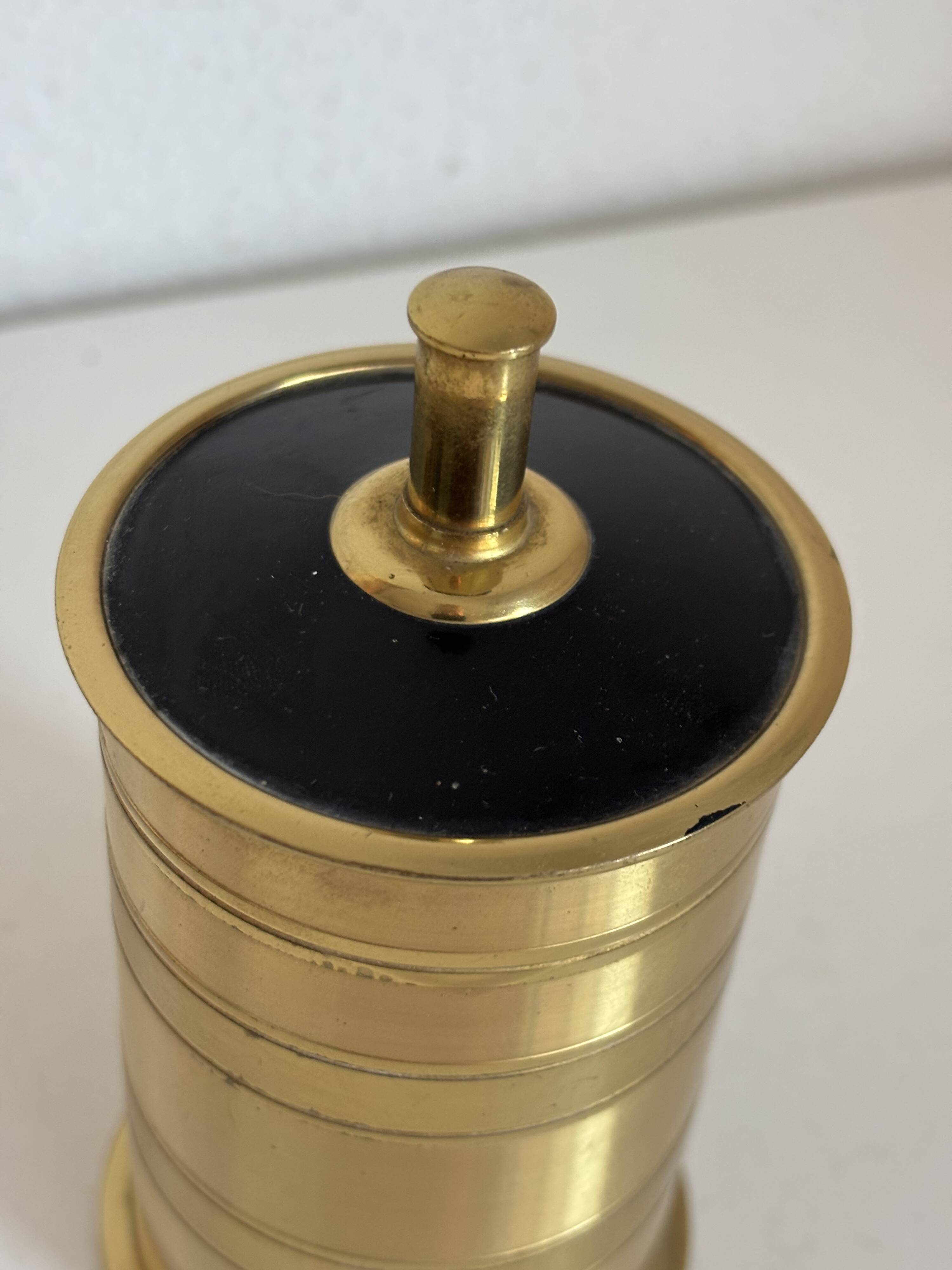 Vintage 1960 cigarette case, gold and black dispenser box - 13 x 7 cm