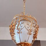 60s pendant light in gold metal