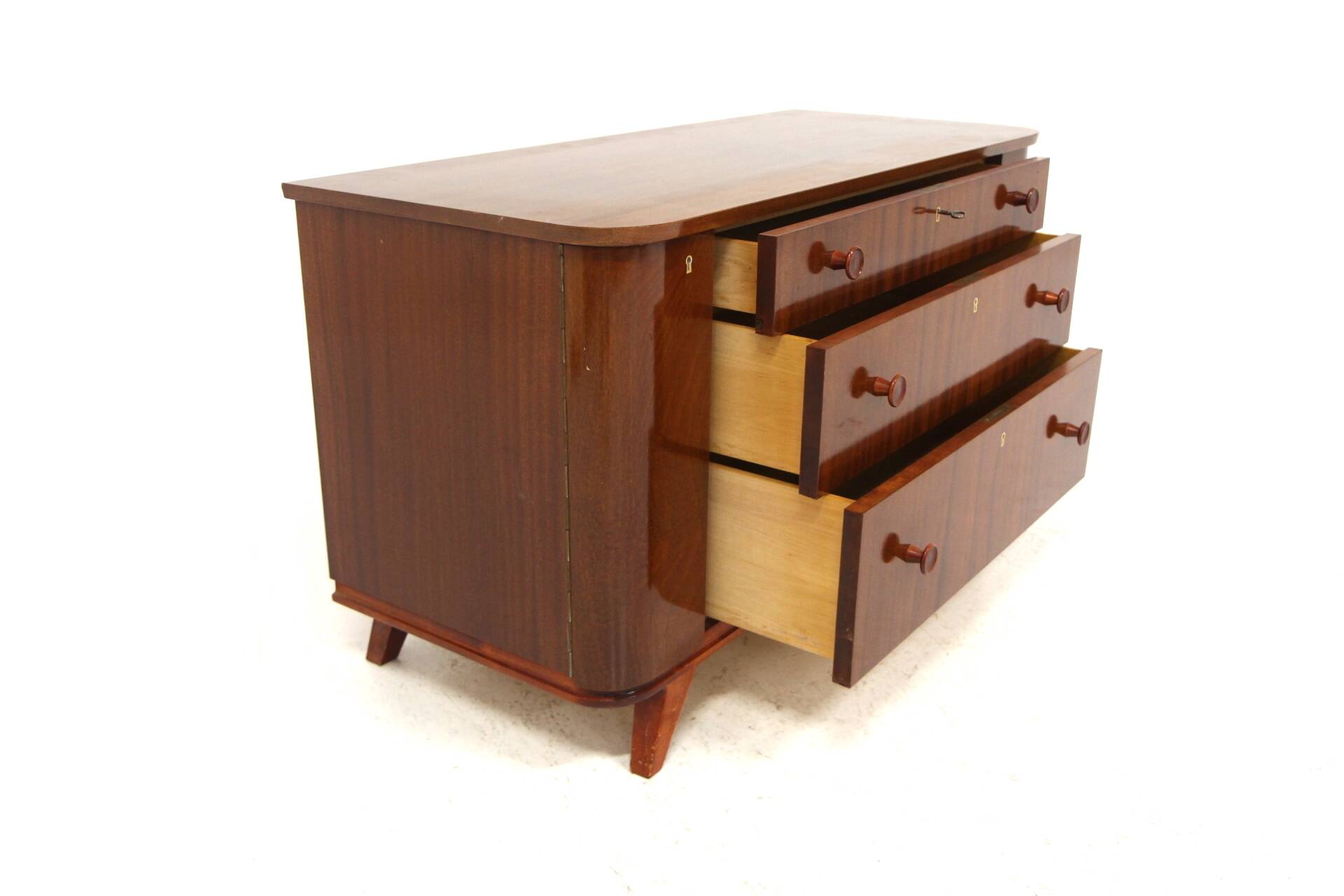 Scandinavian mahogany chest of drawers, Swedish modern, Sweden, 1940