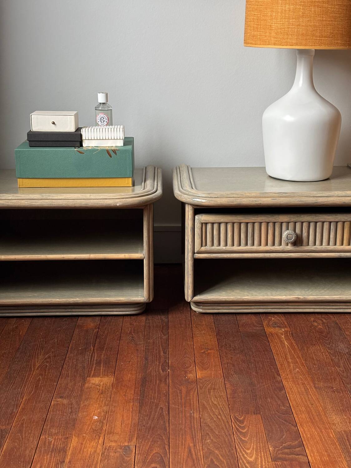 Vintage Maugrion bedside tables