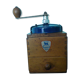 Ancien moulin à café manuel - Peugeot Frères - Bois, métal, métal bleu
