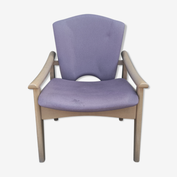 Fauteuil chauffeuse bois hêtre design