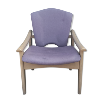 Fauteuil chauffeuse bois hêtre design