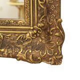 Grand Miroir Doré Style Baroque Cadre Doré Fleurs d'Acanthe 110cm