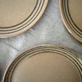 4 assiettes a dessert céramique atelier d'art sarreguemines, france 1970