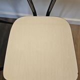 Paire de chaises en formica blanc