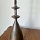 Vintage mid century brutalist hand forged brass candlesticks