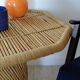 Table basse sculpturale en rotin tressé-vintage années 60/70