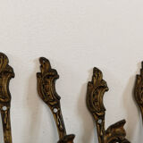 Set of 2 pairs of bronze curtain embrases