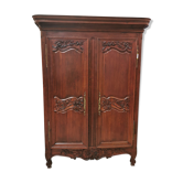 Armoire ancienne chêne campagnarde 2 portes française