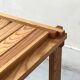 Modernist pine side table / bedside table, 1970 design.