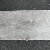 Old farm bench, bed end, in raw solid oak