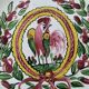 Trio of plates with rooster - Eastern earthenware
