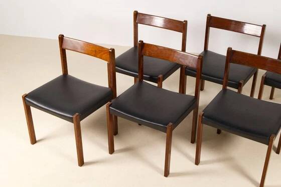 6x Alfred Hendrickx dining chairs for Belform, 1960s, Belgium