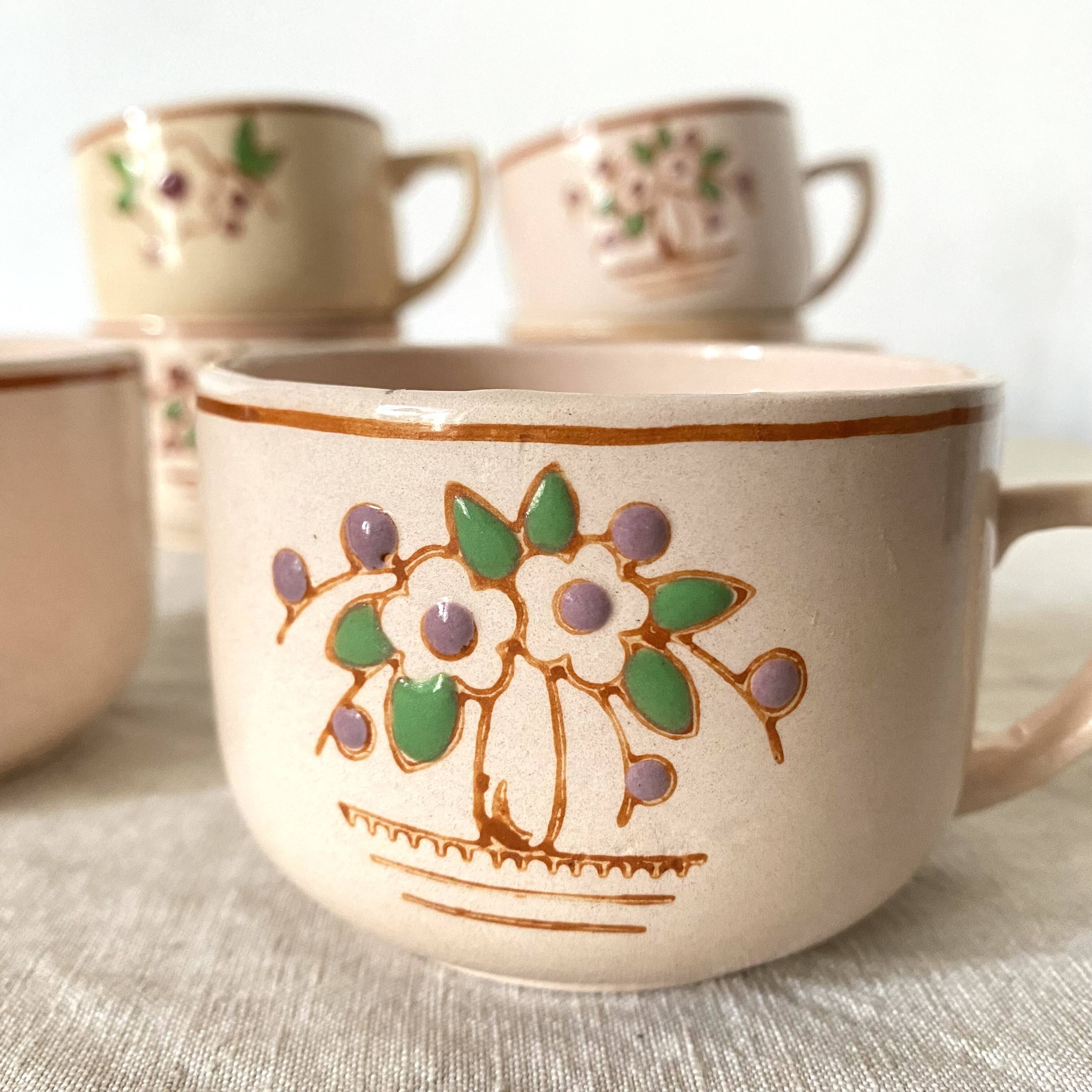 Old Longwy Colette cups
