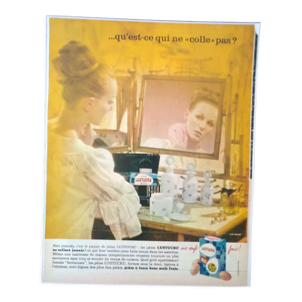 Publicité papier pâtes Lustucru issue d'une revue d'époque