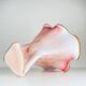Vintage Murano vase in red and white, Italy, 1970s.