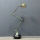 3 arm vespa green patina Jieldé lamp on cast iron base