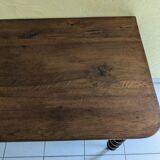 Large walnut desk with turned legs