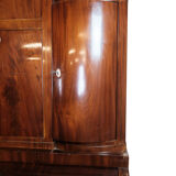 Empire bureau of polished mahogany with inlaid wood, 1840s