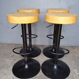 4 high bar stools wood and metal