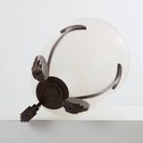 Large Art Deco frosted glass vase by Karl Springer for Seguso 1980