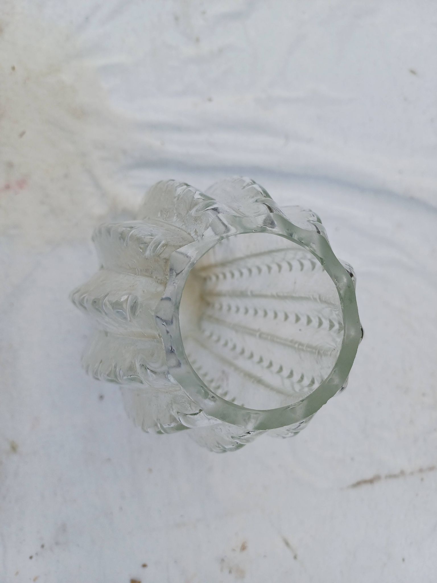 Vase année 60 en verre granité