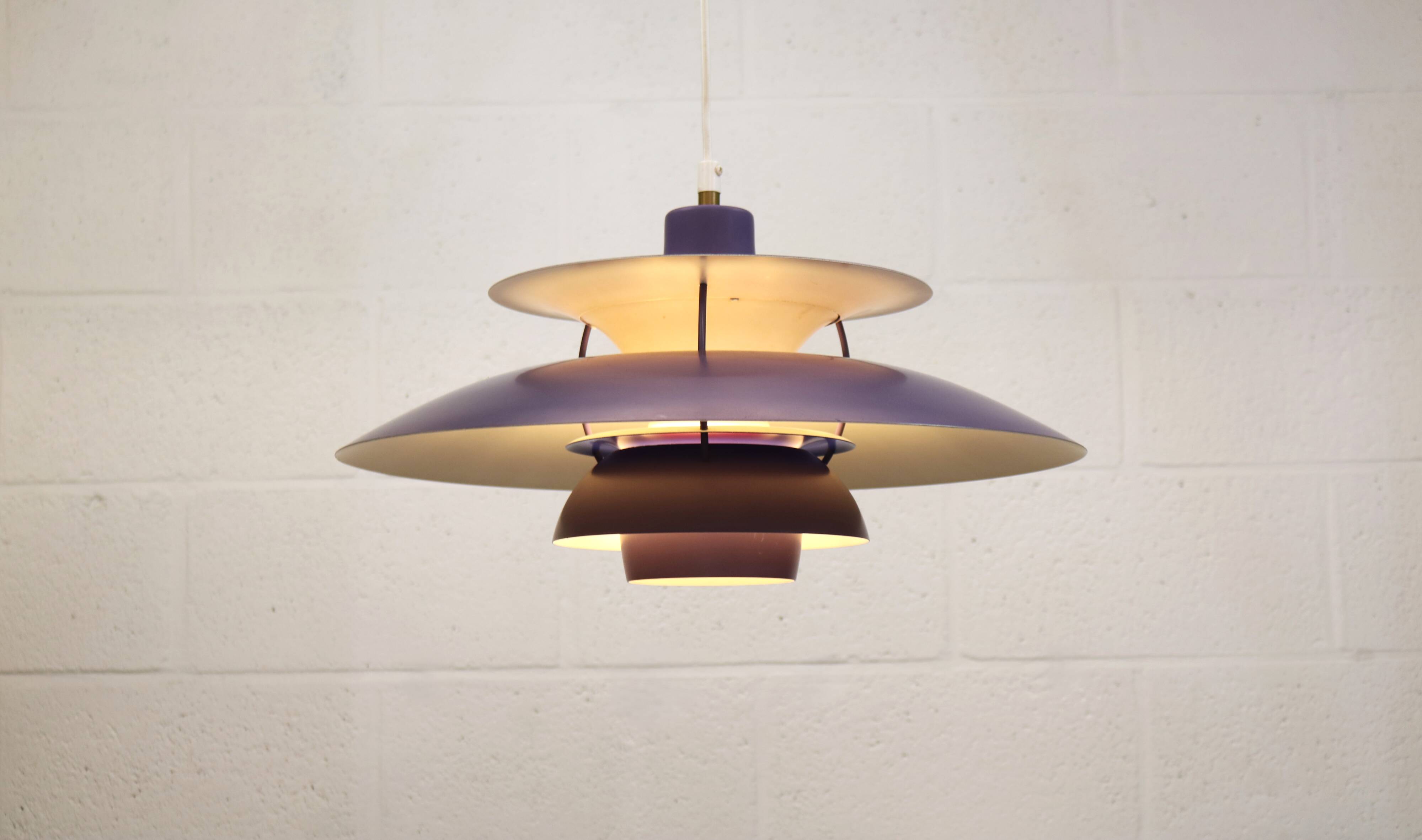 Vintage Louis Poulsen PH5 Pendant Lamp – Original Purple Edition