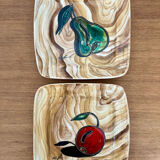 Pair of plates signed Grandjean Jourdan