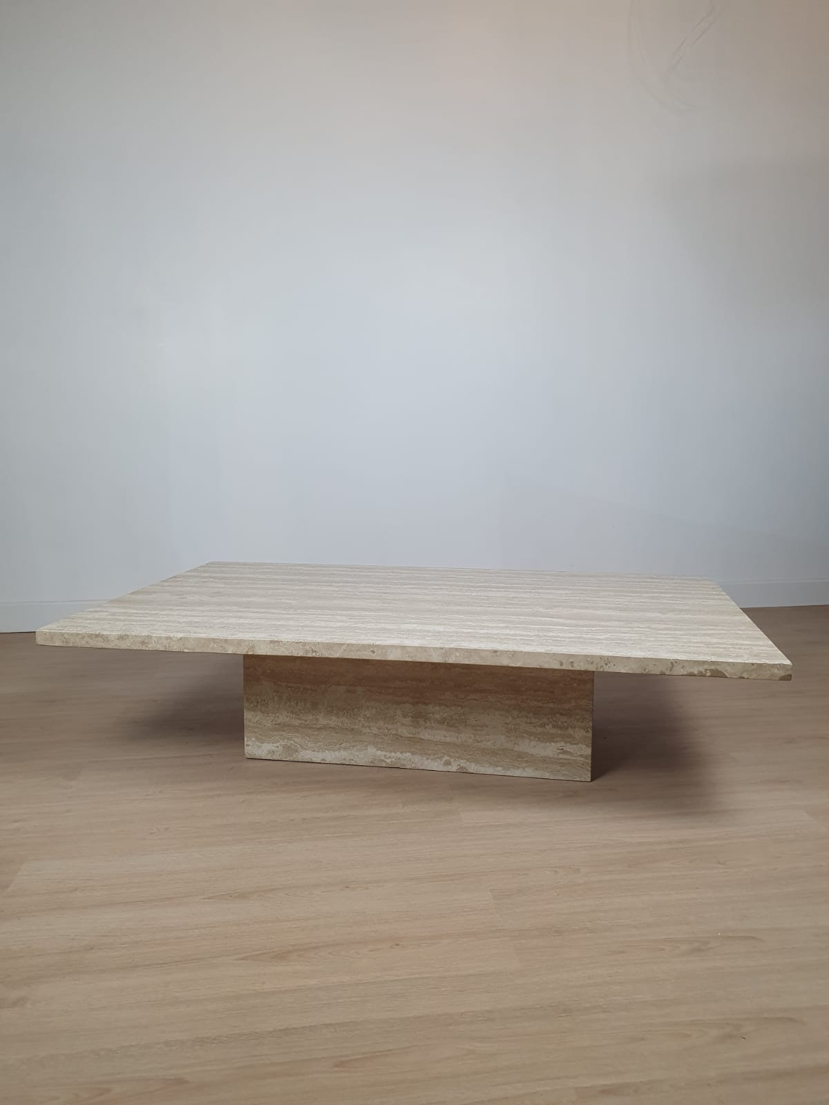 Travertine coffee table