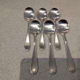 6 silver-plated ice cream scoops, goldsmith Frionnet, pearl decor