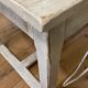 Farmhouse table 6 people white patinated in rectangular solid oak