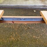 Scandinavian extendable dining table renovated in solid wood 180cm