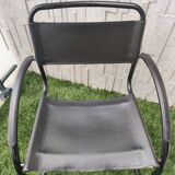 4 fauteuils noir mat vintage