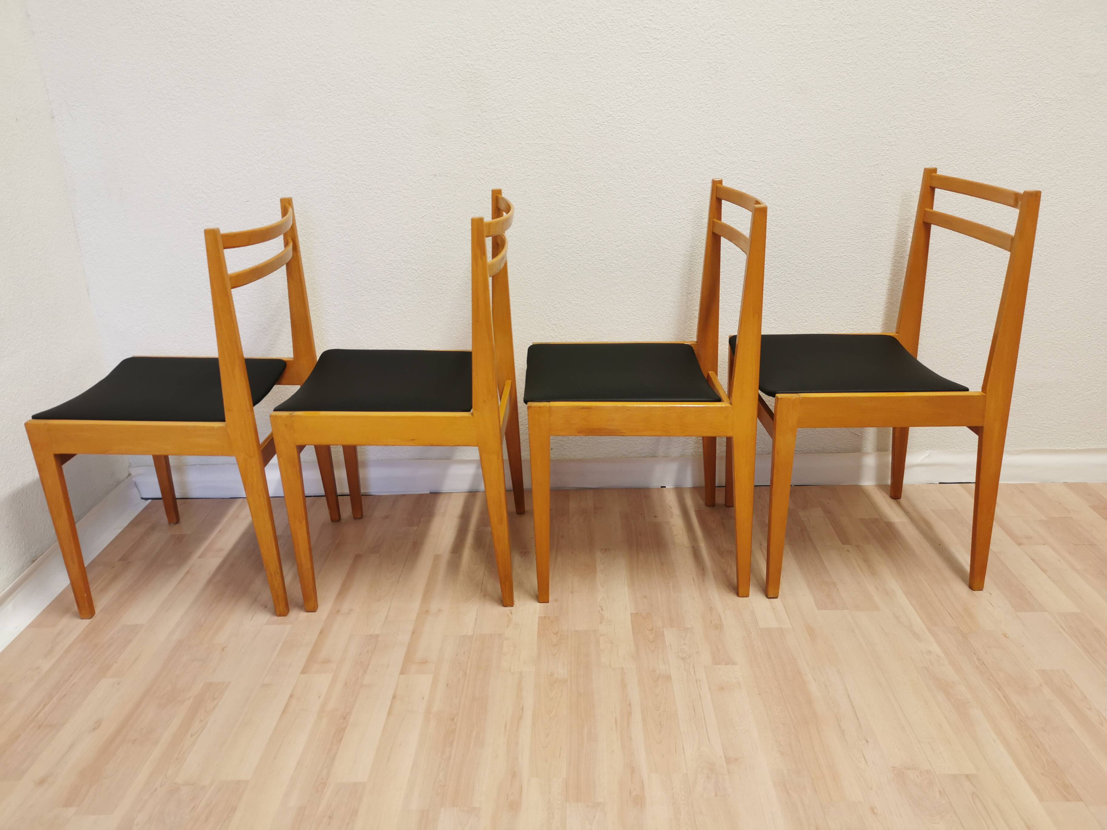 Chaises de salle à manger en bois scandinaves vintage - Branko Ursic STOL Kamnik, ensemble de 2