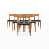 Set of 6 dining chairs by Niels O. Møller, Model 75