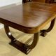 Dining room table Art Deco period in Walnut, base Lyre