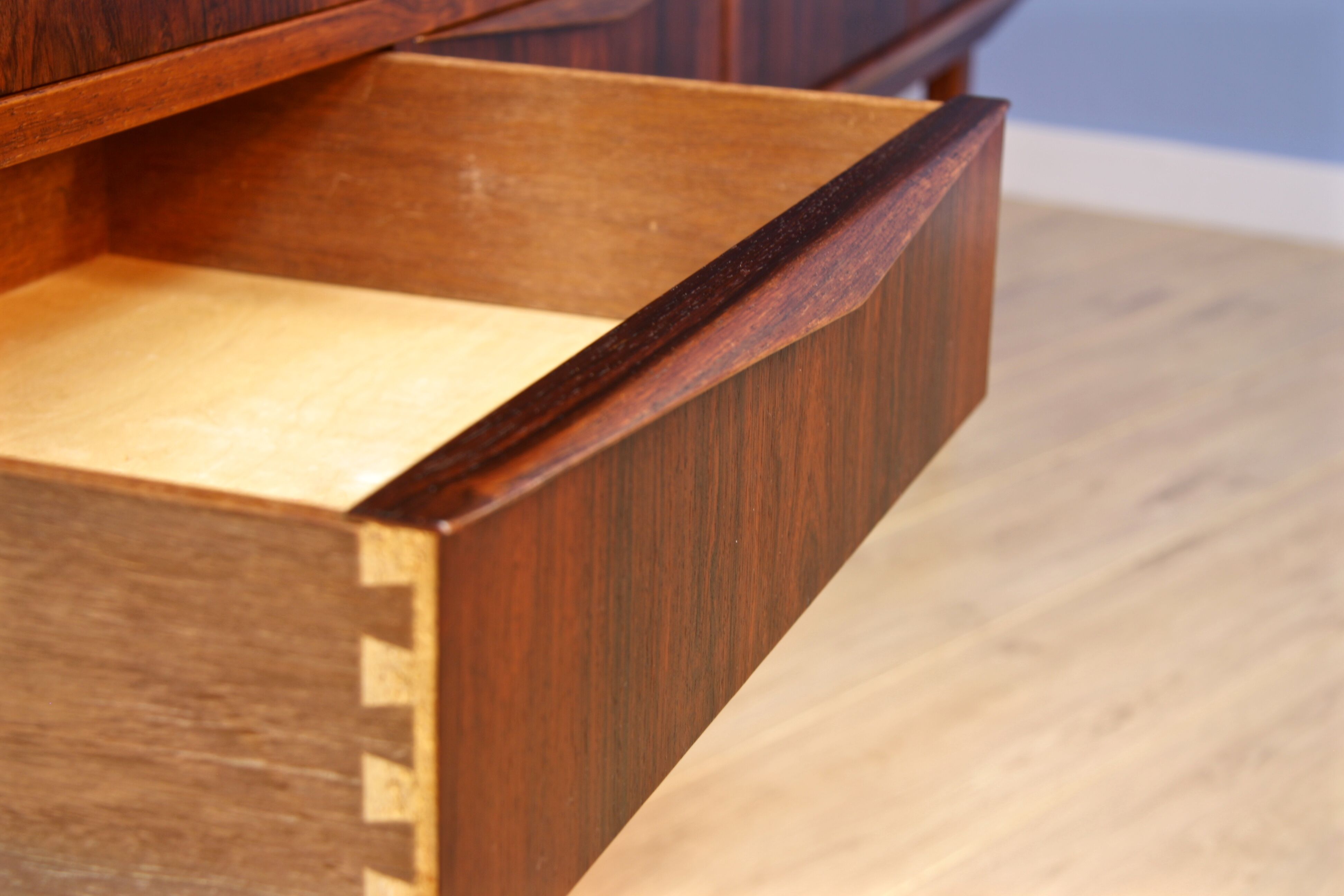 Danish higboard in rosewood by E.W. Bach for Sejling Skabe, 1960s