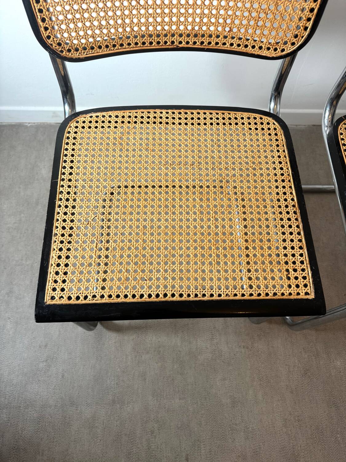 Paire de chaises Cesca B32 Marcel Breuer Made in Italy