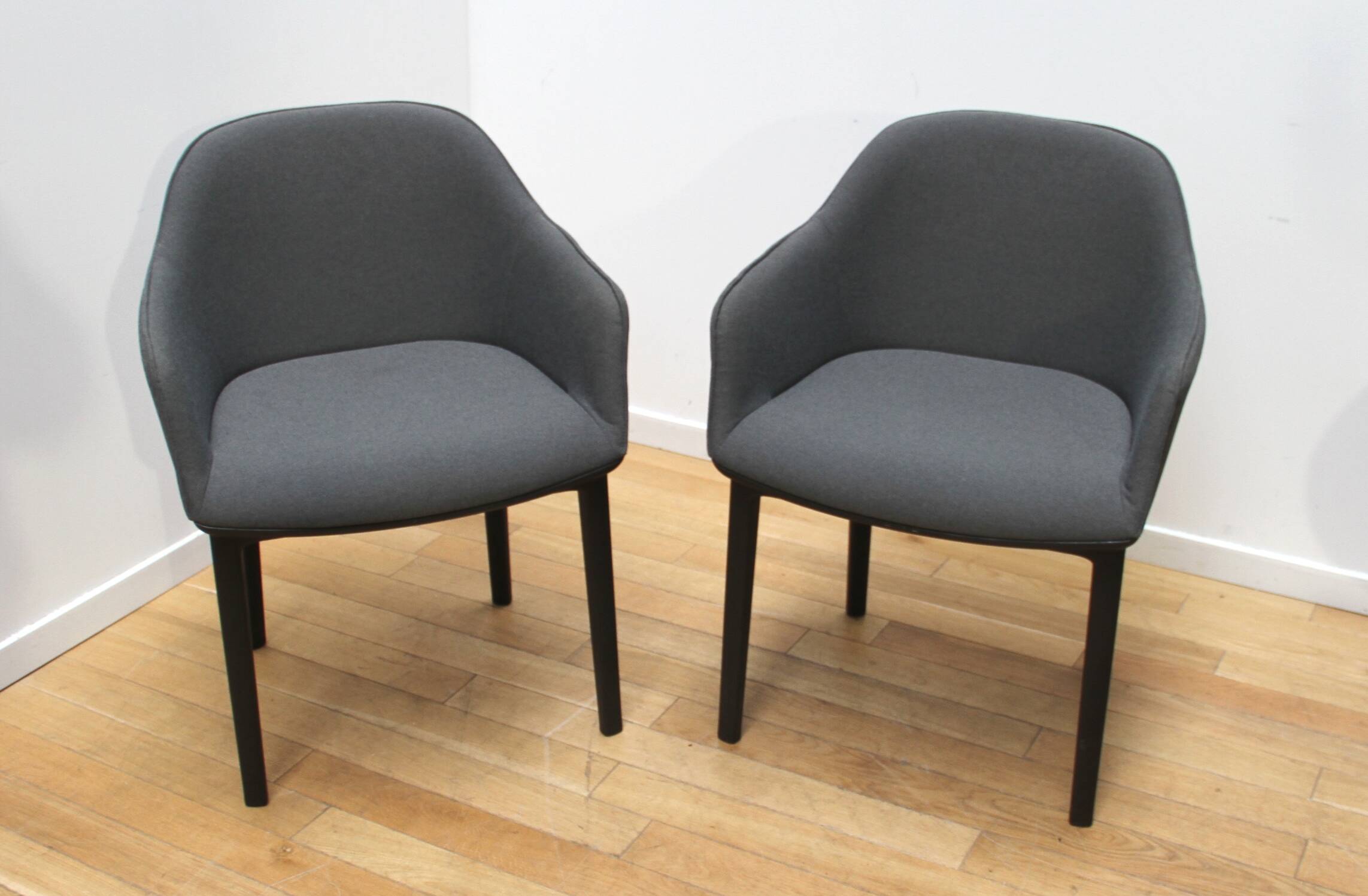 Pair of Bouroullec Softshell armchairs, Vitra