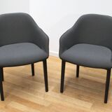 Pair of Bouroullec Softshell armchairs, Vitra