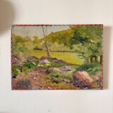 Peinture à l'huile sur toile "Nature et forêt" n°8