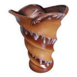 Vase fat lava signed Baudin 70s
